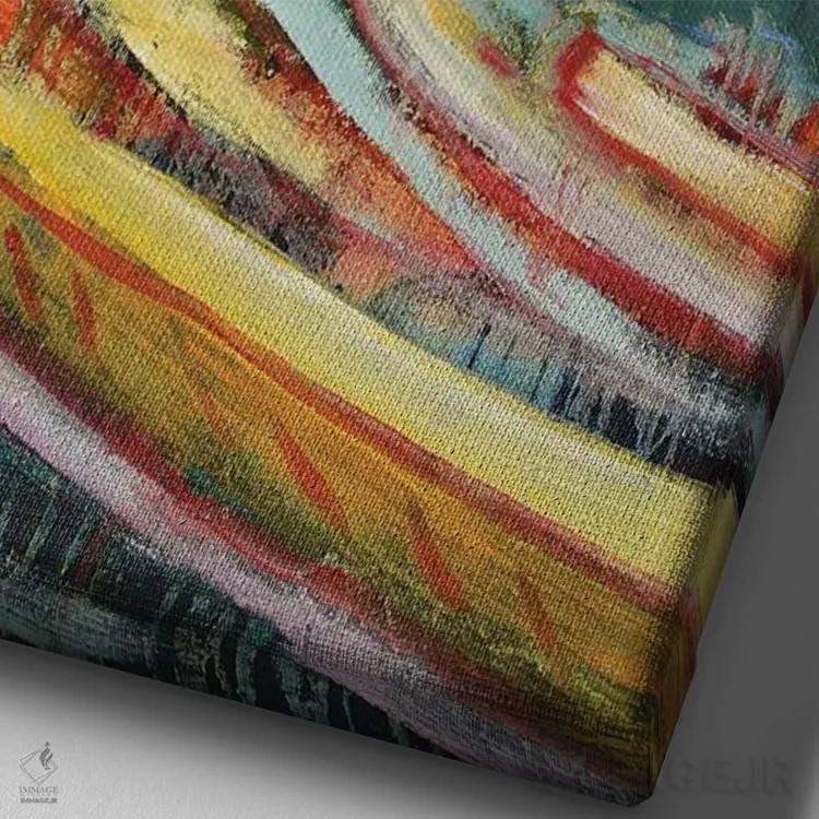 تابلو خانهٔ رؤیایی اثر آنتئو گرمی - نمای نزدیک بافت بوم