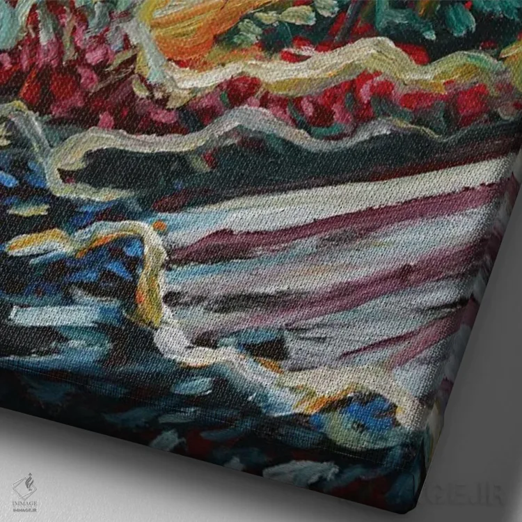 تابلو ایتالیای زیبا اثر آنتئو گرمی - نمای نزدیک بافت بوم