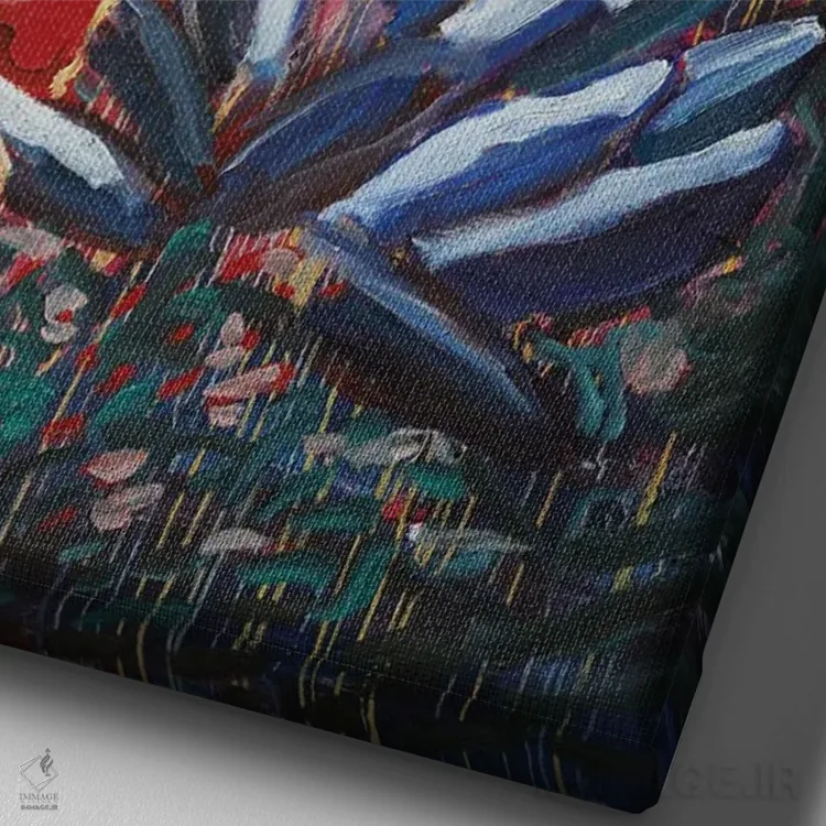 تابلو حال و هوای مدیترانهای (قسمت دهم) اثر آنتئو گرمی - نمای نزدیک بافت بوم