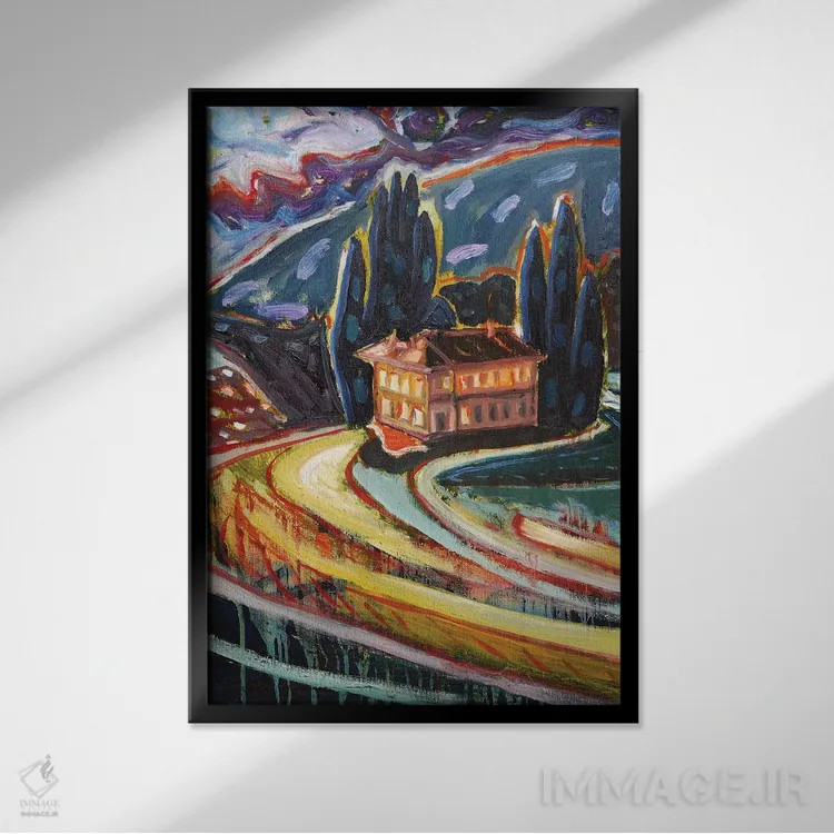 تابلو خانهٔ رؤیایی اثر آنتئو گرمی - نمای قابدار مشکی