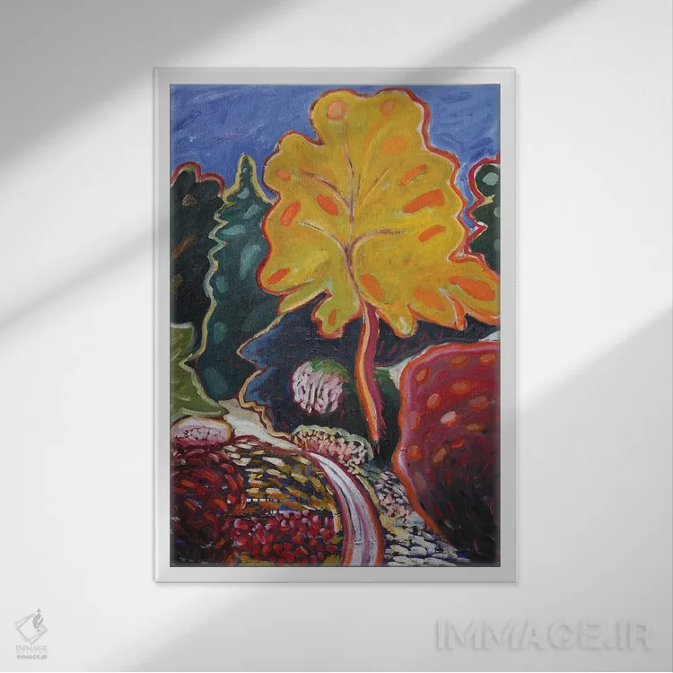 تابلو باغ رؤیایی بیست و یکم اثر آنتئو گرمی - نمای قابدار سفید