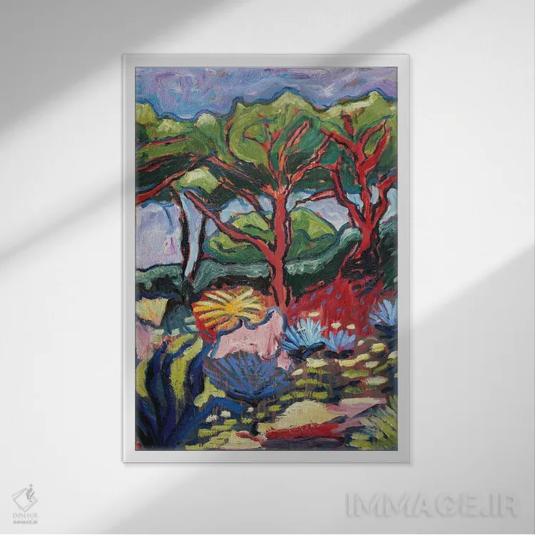 تابلو باغ رؤیایی پنجم اثر آنتئو گرمی - نمای قابدار سفید