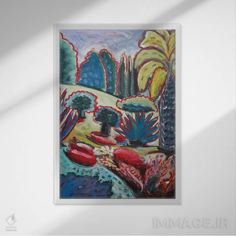 تابلو باغ رؤیایی هفتم اثر آنتئو گرمی - نمای قابدار سفید