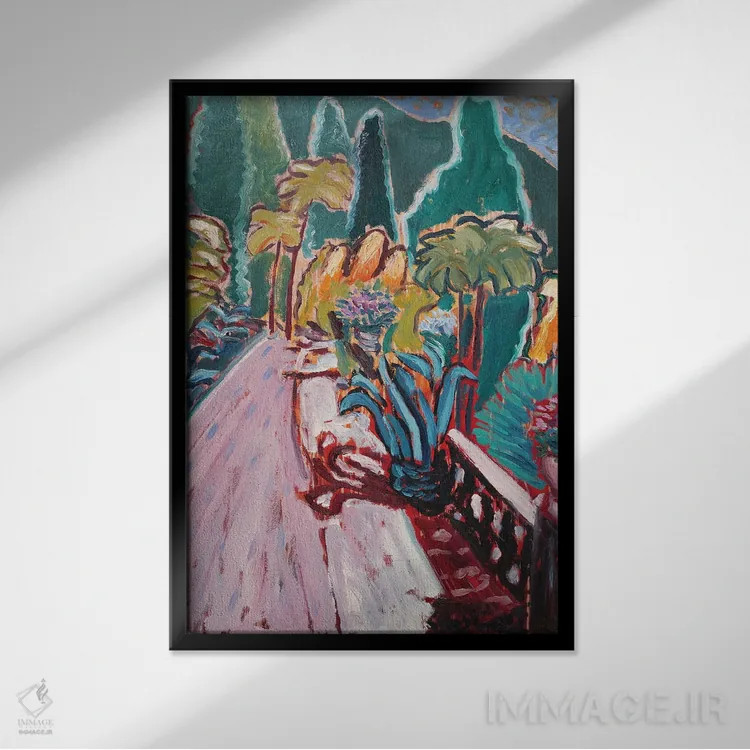 تابلو باغ رؤیایی یازدهم اثر آنتئو گرمی - نمای قابدار مشکی