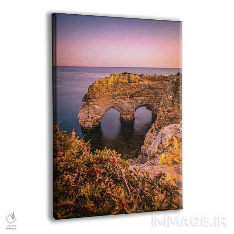 تابلو صخره قلبی شکل ساحل بنگیل پرتغال اثر الکس جی پرز - نمای پرسپکتیو محصول