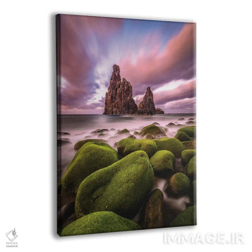 تابلو غروب صخره ساحلی جزیره مادیرا پرتغال (قسمت دوم) اثر الکس جی پرز - نمای پرسپکتیو محصول