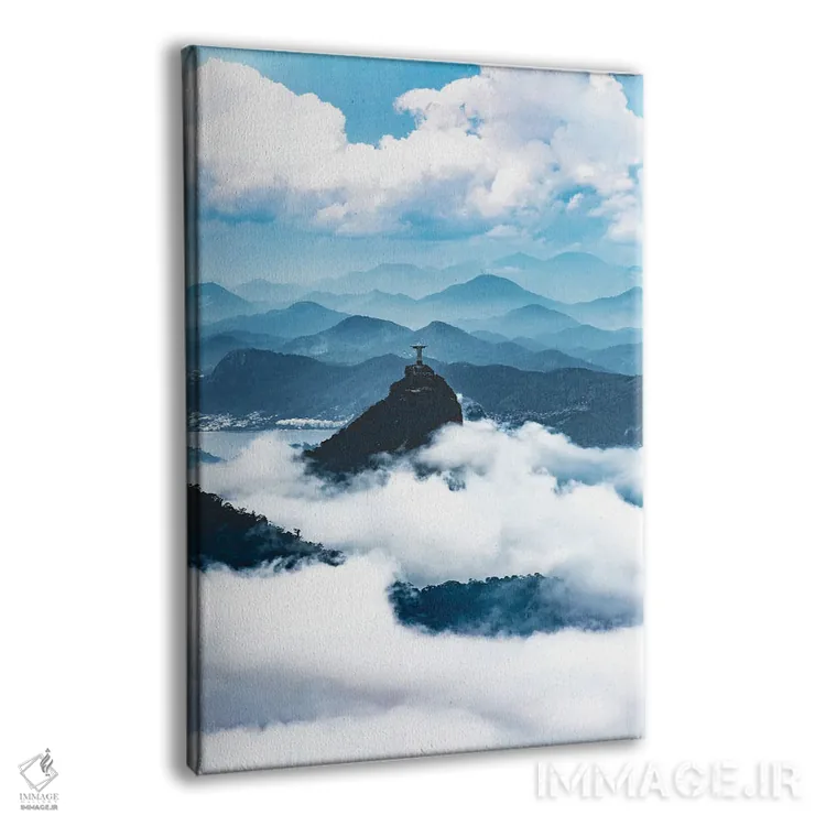 تابلو مجسمه مسیح منجی در میان ابرها، برزیل (۲) اثر الکس جی پرز - نمای پرسپکتیو محصول