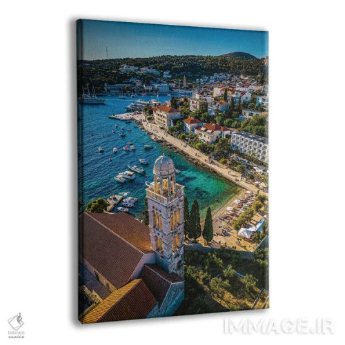 تابلو منظره افقی شهر کوچک هوار، کرواسی (۲) اثر الکس جی پرز - نمای پرسپکتیو محصول