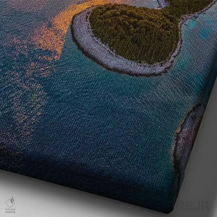 تابلو غروب از نمای هوایی جزایر هوار، کرواسی اثر الکس جی پرز - نمای نزدیک بافت بوم