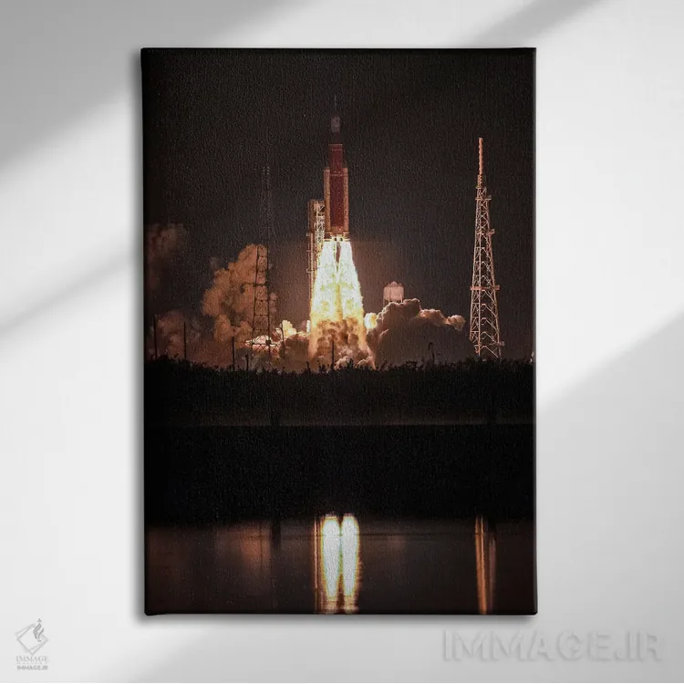 تابلو پرتاب موشک آرتیمیس SLS ناسا (۵) اثر الکس جی پرز - نمای روبهرو روی دیوار