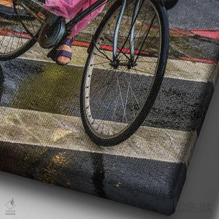 تابلو دوچرخهسوار در تایوان اثر الکس جی پرز - نمای نزدیک بافت بوم