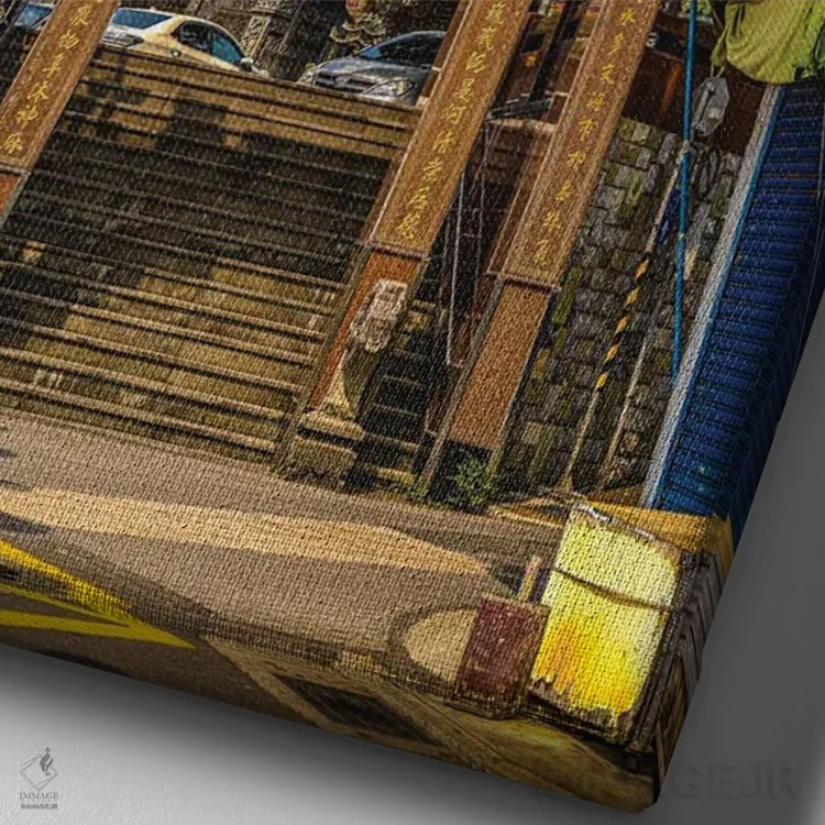 تابلو Taiwan,معبد گواندو، تایوان اثر الکس جی پرز - نمای نزدیک بافت بوم