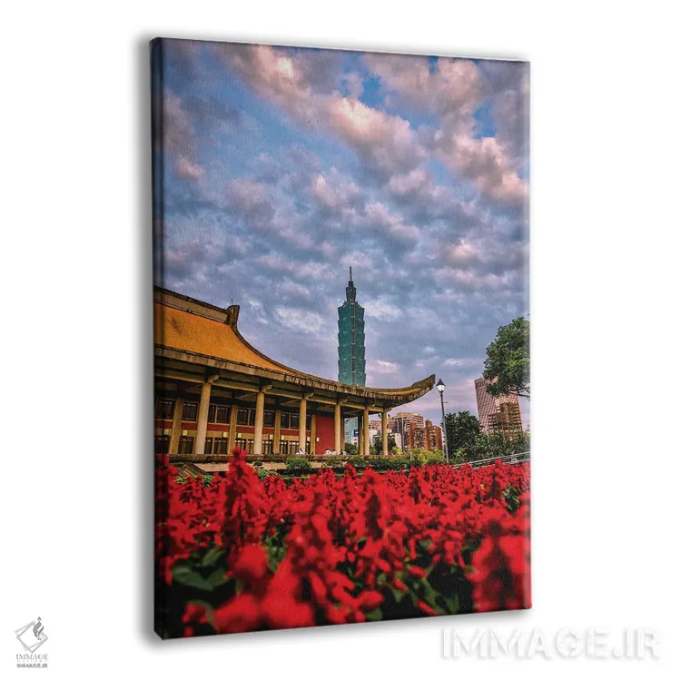 تابلو منظره از پارک ژونگشان به سمت تایپه ۱۰۱ اثر الکس جی پرز - نمای پرسپکتیو محصول