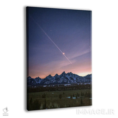 تابلو کوههای بزرگ تیتون، ساعت آبی (۱) اثر الکس جی پرز - نمای پرسپکتیو محصول