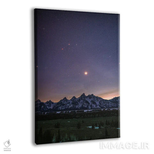 تابلو کوههای بزرگ تیتون، ساعت آبی (۲) اثر الکس جی پرز - نمای پرسپکتیو محصول