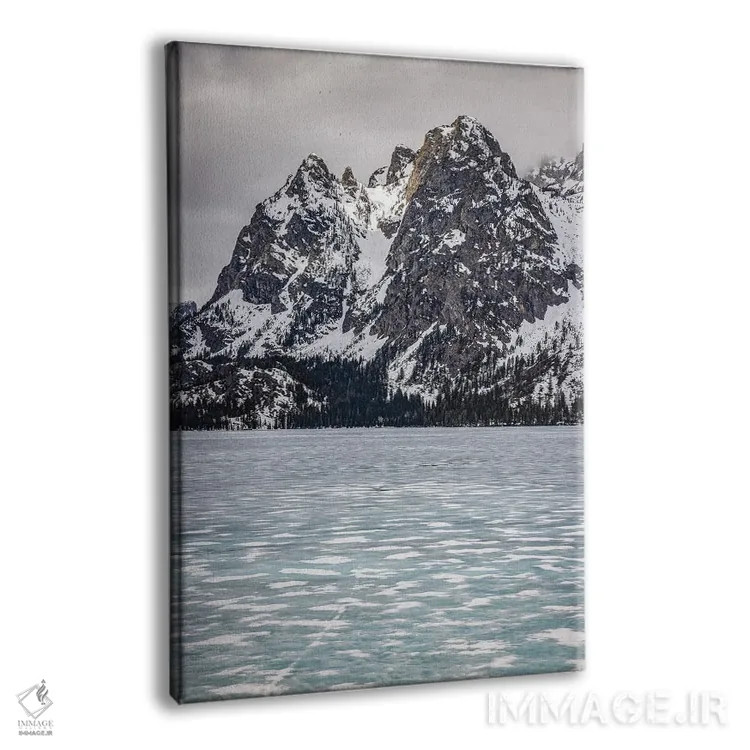 تابلو دریاچه یخزده کوههای بزرگ تیتون اثر الکس جی پرز - نمای پرسپکتیو محصول