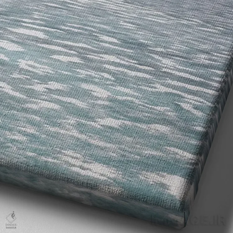 تابلو دریاچه یخزده کوههای بزرگ تیتون اثر الکس جی پرز - نمای نزدیک بافت بوم