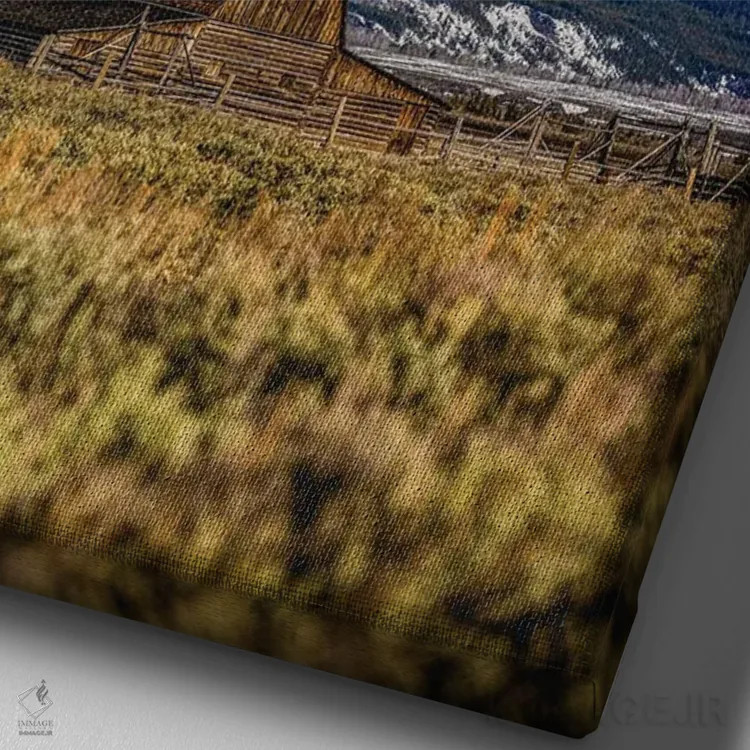 تابلو رشتهکوههای بزرگ تیتون (۷) اثر الکس جی پرز - نمای نزدیک بافت بوم