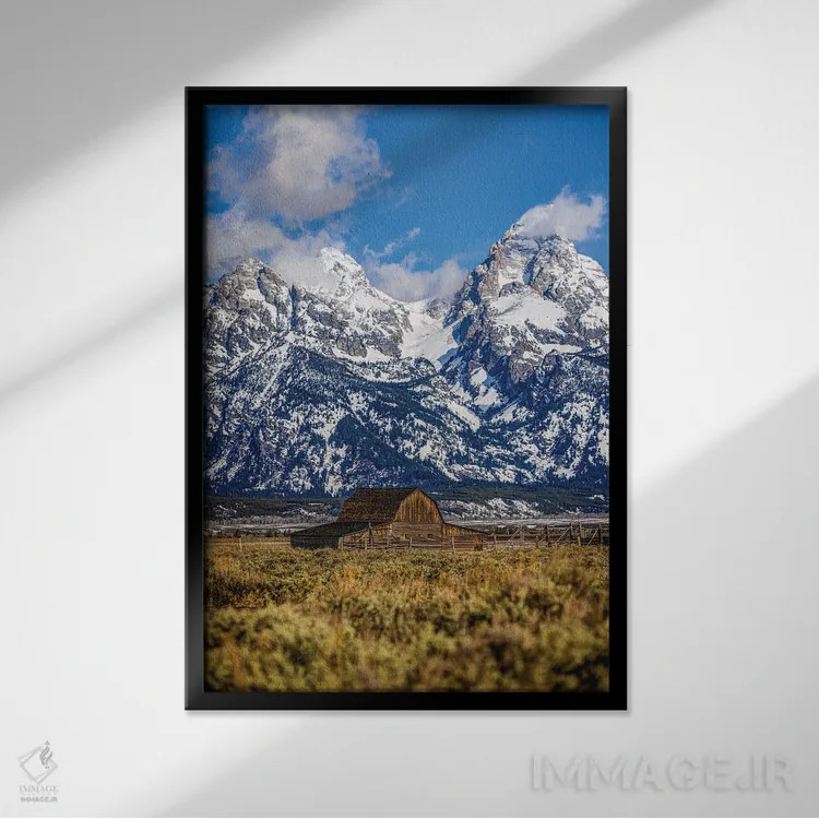 تابلو رشتهکوههای بزرگ تیتون (۷) اثر الکس جی پرز - نمای قابدار مشکی