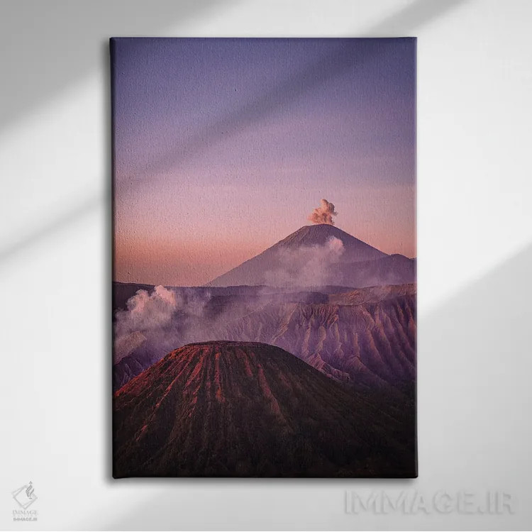 تابلو طلوع آفتاب آتشفشان برومو اندونزی شماره ۴ اثر الکس جی پرز - نمای روبهرو روی دیوار