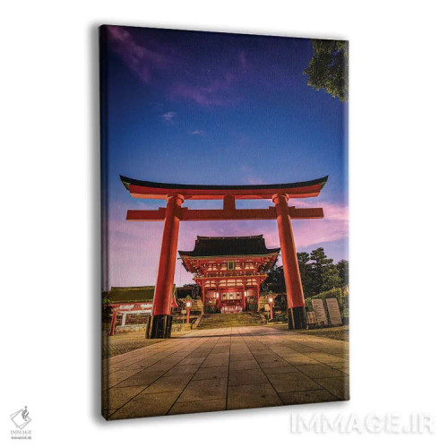 تابلو طلوع آفتاب هزار دروازه معبد فوشیمی ایناری تایشا کیوتو اثر الکس جی پرز - نمای پرسپکتیو محصول