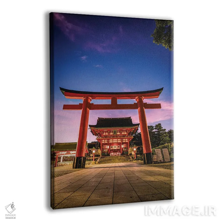 تابلو طلوع آفتاب هزار دروازه معبد فوشیمی ایناری تایشا کیوتو اثر الکس جی پرز - نمای پرسپکتیو محصول
