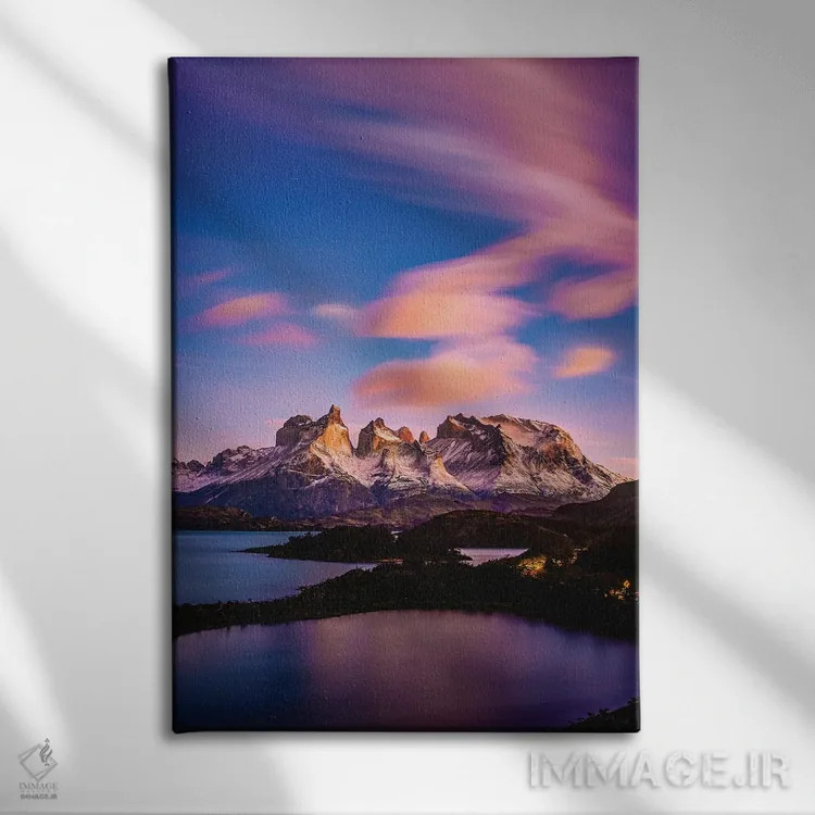 تابلو طلوع پاتاگونیا اثر الکس جی پرز - نمای روبهرو روی دیوار