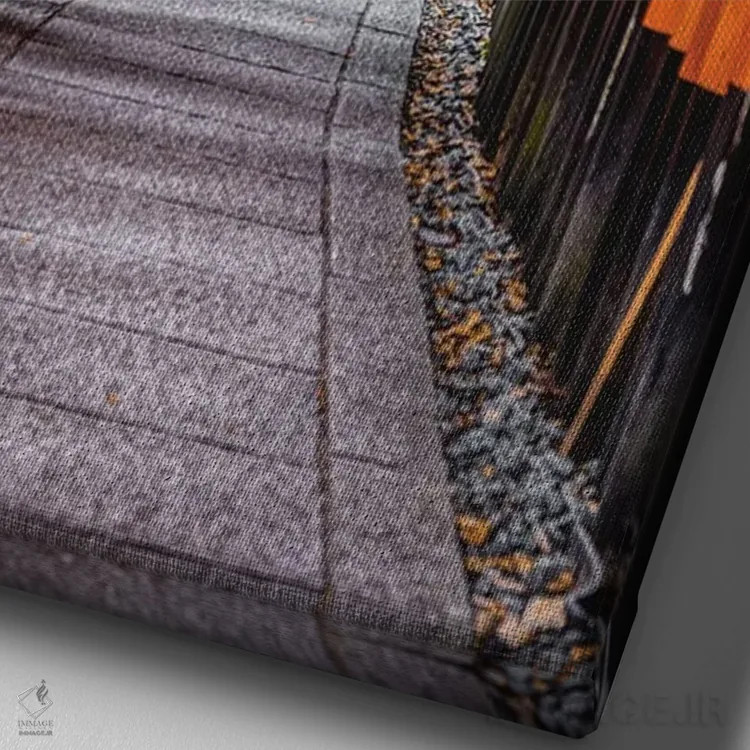 تابلو هزار دروازه معبد فوشیمی ایناری تایشا کیوتو ژاپن شماره ۲ اثر الکس جی پرز - نمای نزدیک بافت بوم