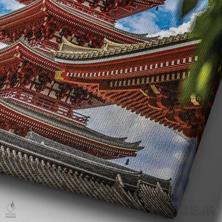 تابلو معبد سنسوجی توکیو ژاپن اثر الکس جی پرز - نمای نزدیک بافت بوم