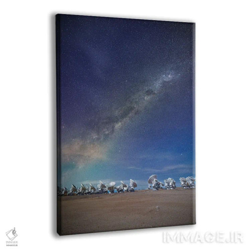 تابلو تلسکوپ رادیویی آلما و کهکشان راه شیری از دور اثر الکس جی پرز - نمای پرسپکتیو محصول