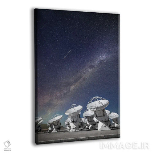 تابلو تلسکوپ رادیویی آلما و کهکشان راه شیری اثر الکس جی پرز - نمای پرسپکتیو محصول