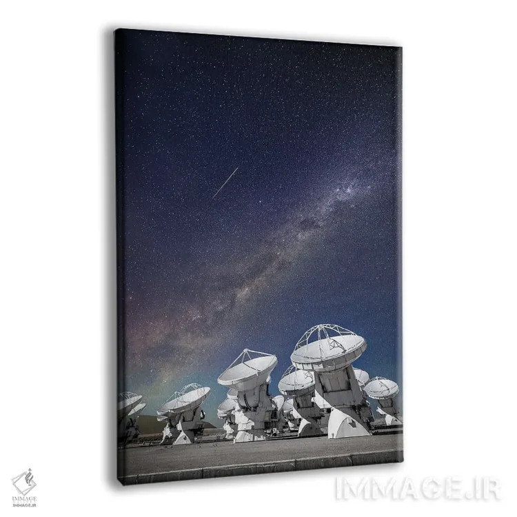 تابلو تلسکوپ رادیویی آلما و کهکشان راه شیری اثر الکس جی پرز - نمای پرسپکتیو محصول