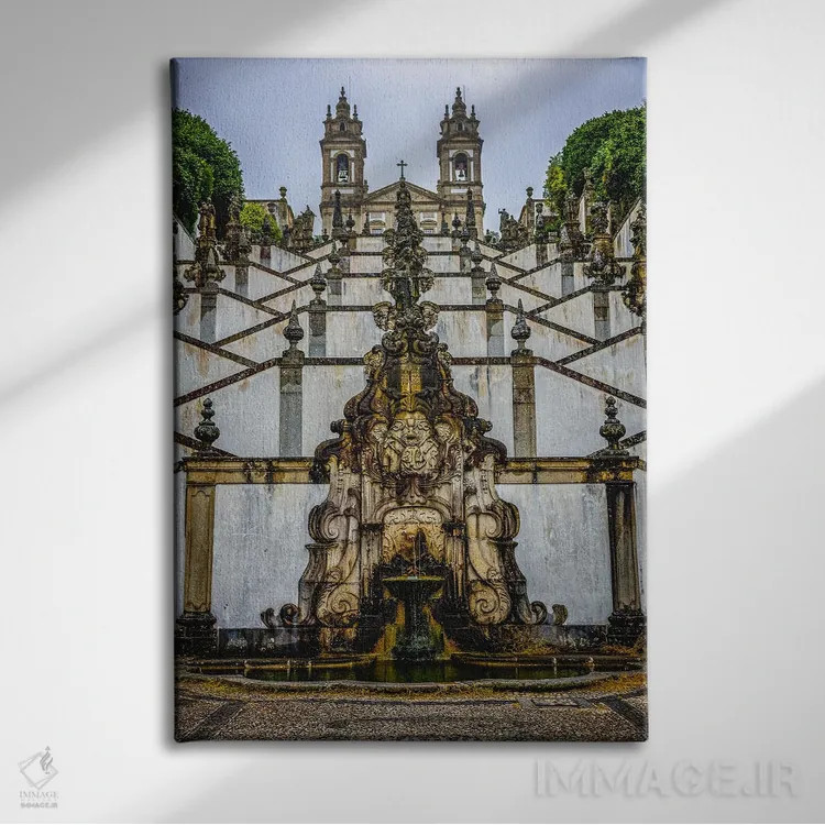 تابلو آبنمای بوم ژزوس دو مونته اثر الکس جی پرز - نمای روبهرو روی دیوار