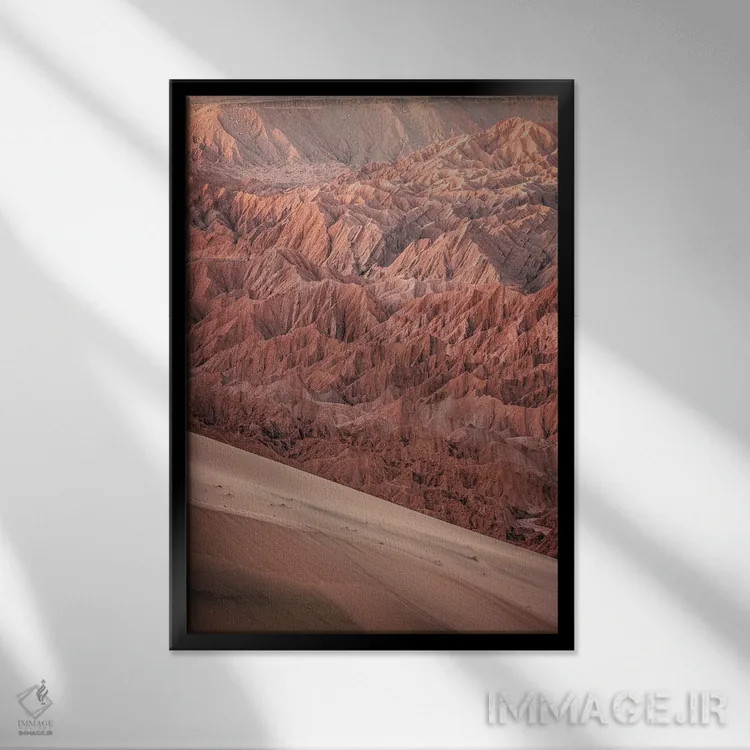 تابلو دره صحرای آتاکاما اثر الکس جی پرز - نمای قابدار مشکی