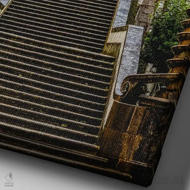 تابلو پلههای بوم ژزوس دو مونته شماره ۳ اثر الکس جی پرز - نمای نزدیک بافت بوم