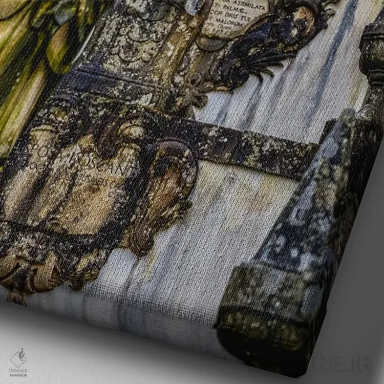 تابلو تندیسهای بوم ژزوس دو مونته اثر الکس جی پرز - نمای نزدیک بافت بوم