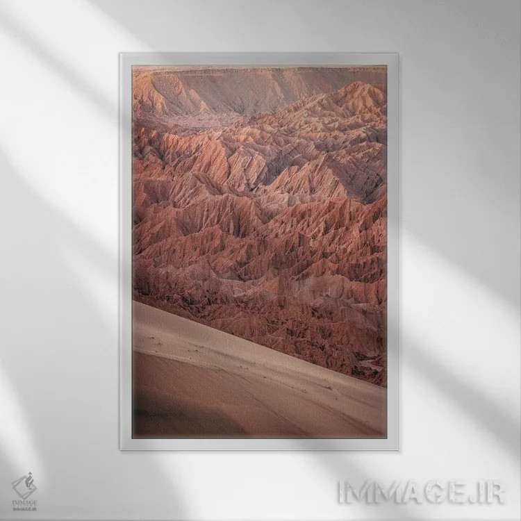 تابلو دره صحرای آتاکاما اثر الکس جی پرز - نمای قابدار سفید