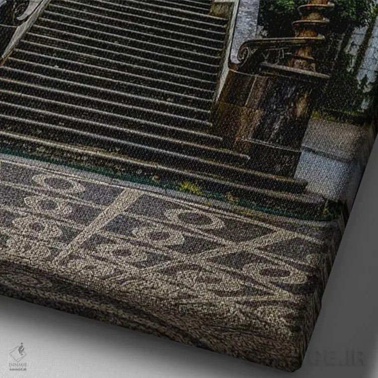 تابلو پلههای بوم ژزوس دو مونته شماره ۱ اثر الکس جی پرز - نمای نزدیک بافت بوم