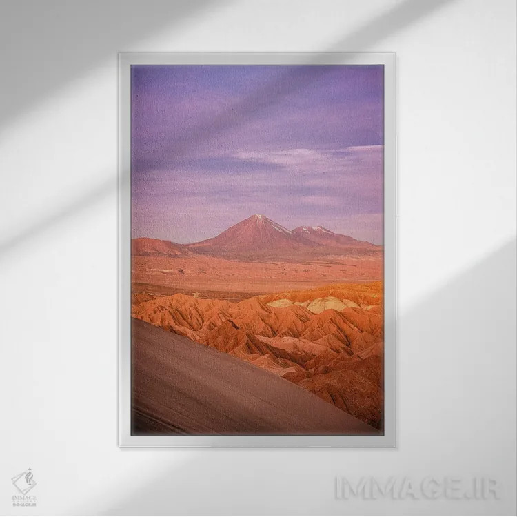 تابلو سکو تماشا صحرای آتاکاما (مکانی برای مشاهده منظره) اثر الکس جی پرز - نمای قابدار سفید