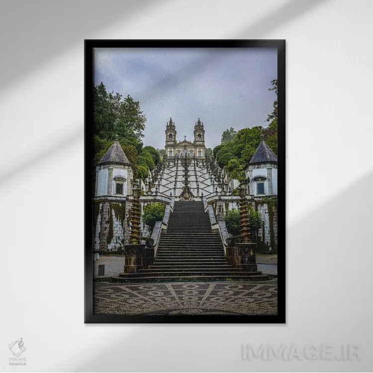 تابلو پلههای بوم ژزوس دو مونته شماره ۱ اثر الکس جی پرز - نمای قابدار مشکی