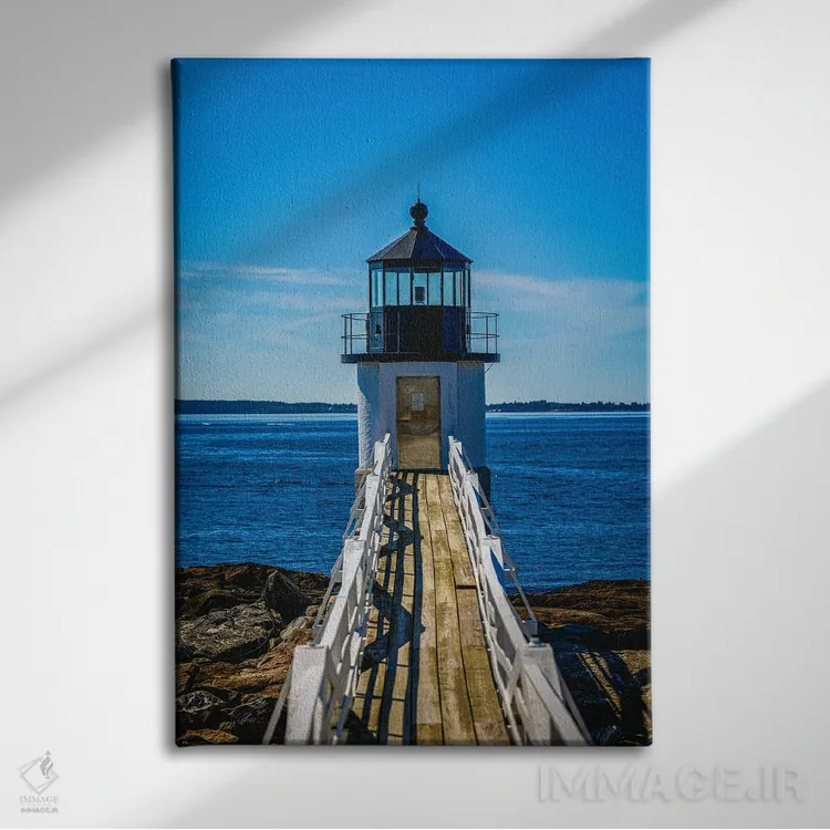 تابلو فانوس دریایی مارشال پوینت اثر الکس جی پرز - نمای روبهرو روی دیوار