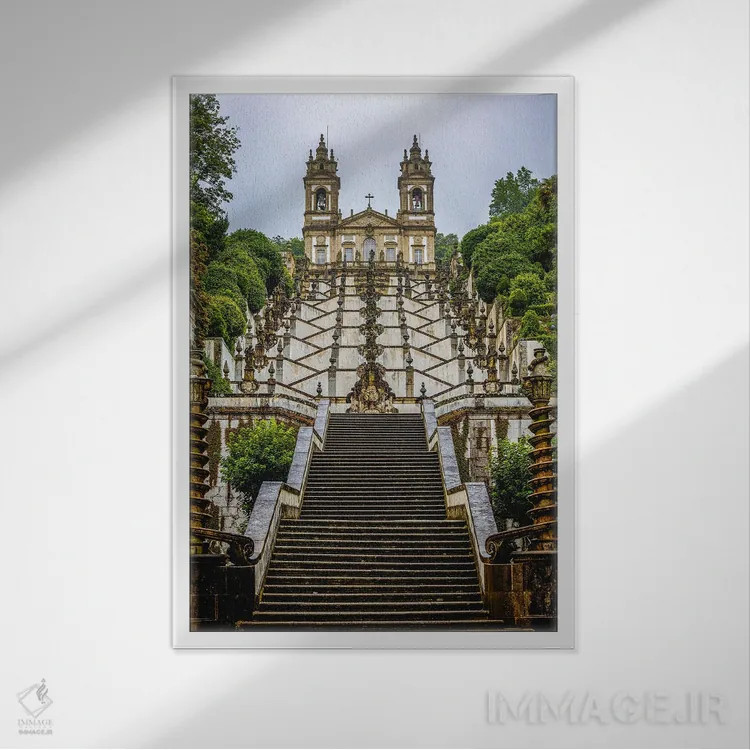 تابلو پلههای بوم ژزوس دو مونته شماره ۳ اثر الکس جی پرز - نمای قابدار سفید