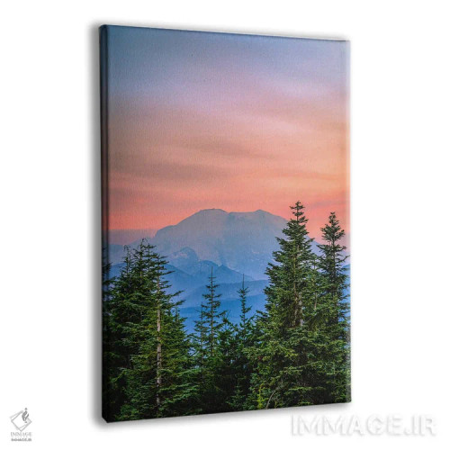 تابلو نمای غروب کوه رینیر اثر الکس جی پرز - نمای پرسپکتیو محصول