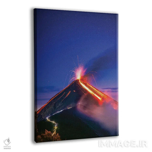 تابلو فوران آتشفشان فویگو در گواتمالا اثر الکس جی پرز - نمای پرسپکتیو محصول