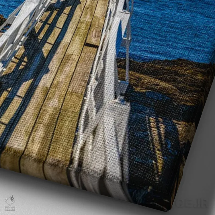 تابلو فانوس دریایی مارشال پوینت اثر الکس جی پرز - نمای نزدیک بافت بوم