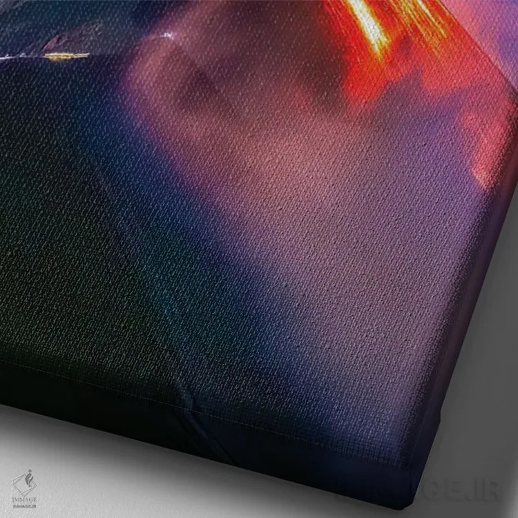 تابلو فوران آتشفشان فویگو در گواتمالا اثر الکس جی پرز - نمای نزدیک بافت بوم