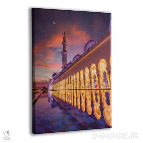 تابلو انعکاس غروب آفتاب مسجد معبد دبی II اثر الکس جی پرز - نمای پرسپکتیو محصول