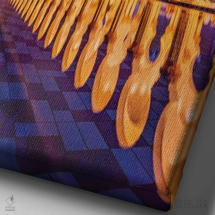 تابلو انعکاس غروب آفتاب مسجد معبد دبی II اثر الکس جی پرز - نمای نزدیک بافت بوم