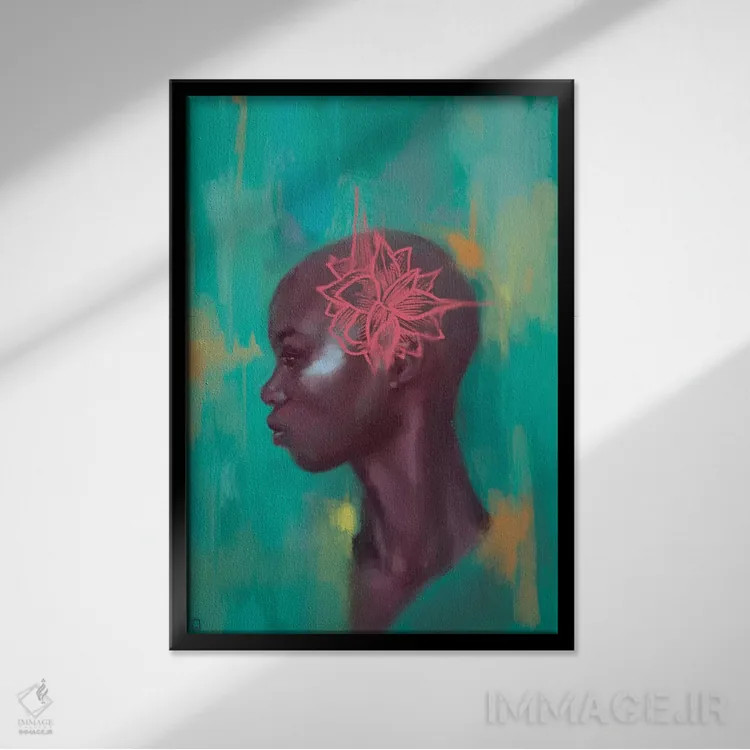 تابلو آماریلیس (گل) اثر الکساندر گراهوفسکی - نمای قابدار مشکی