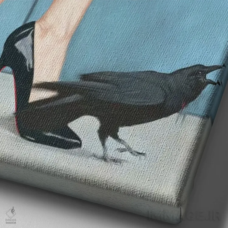 تابلو ملکه از راه میرسد اثر الکساندر گراهوفسکی - نمای نزدیک بافت بوم